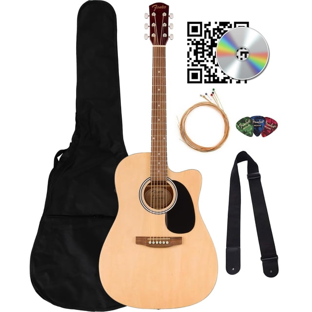 Fender FA Series Dreadnought Acoustic-Electric Guitar - Natural w/ Gig Bag