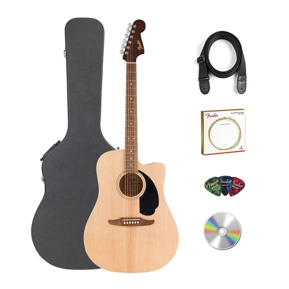 Fender FA Series Dreadnought Acoustic-Electric Guitar - Natural w/ Hard Case