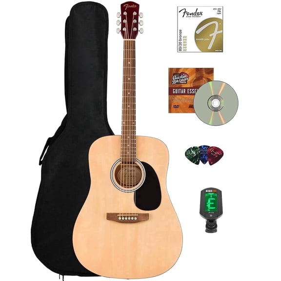 Fender FA Series Dreadnought Acoustic Guitar - Natural w/ Gig Bag