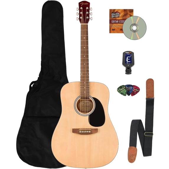 Fender FA Series Dreadnought Acoustic Guitar - Natural w/ Gig Bag