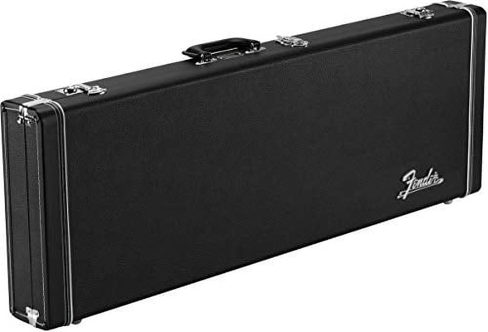 Fender Electric Guitar Wood Case Classic Series Soft Crushed Acrylic Fleece Interior Lining, Black