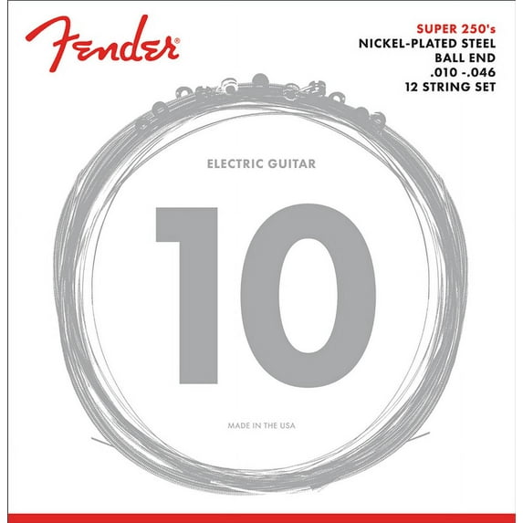 Fender Electric XII Strings, Nickel Plated Steel, 10-46 Gauges - 12 String Set