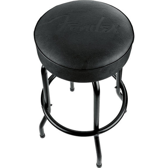 Fender Embossed Black Logo Barstool, Black/Black, 30" MODEL #: 9192022002