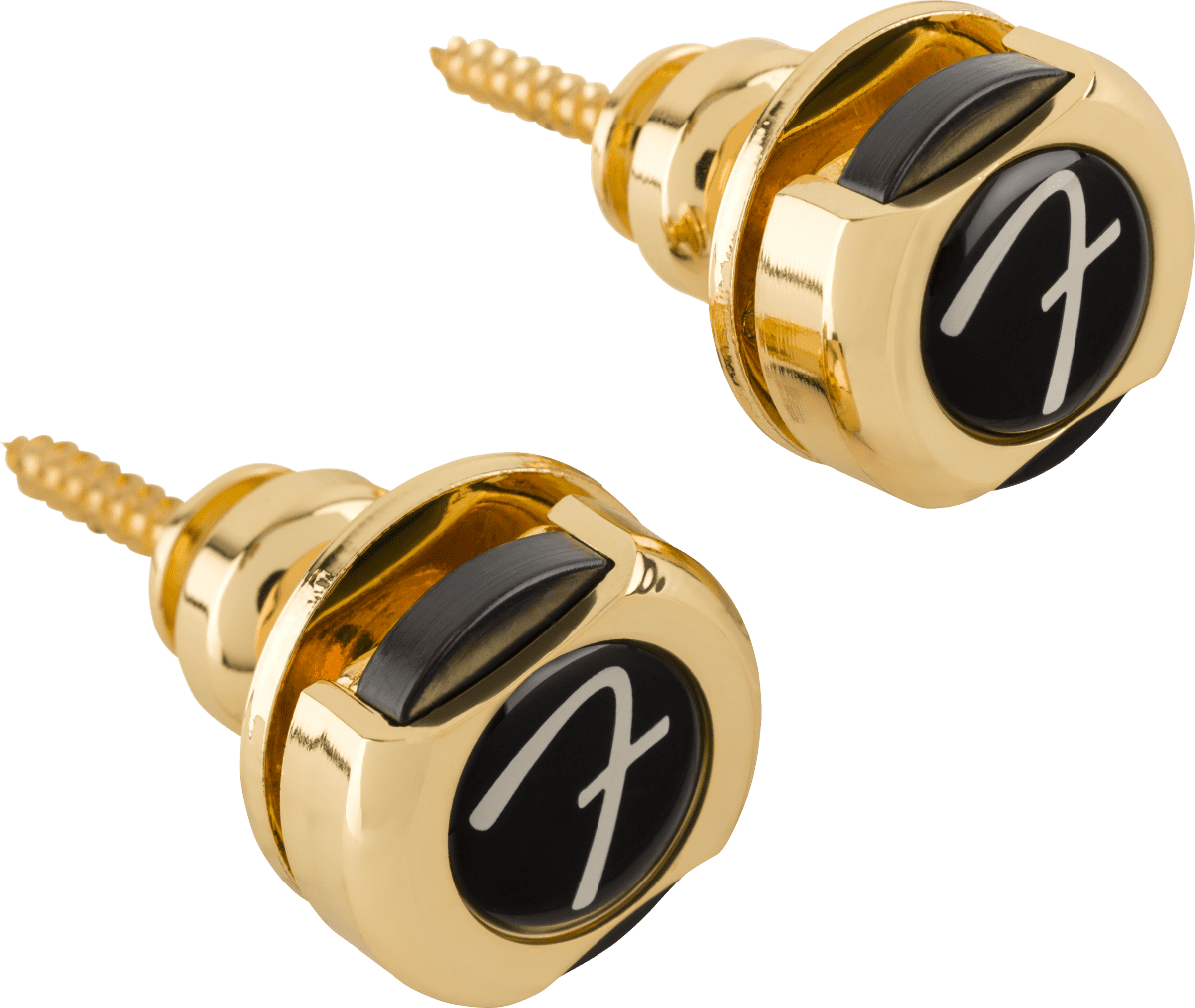 Fender "F" Logo Gold Guitar Infinity Strap Locks Model #0990818649 - Straplocks
