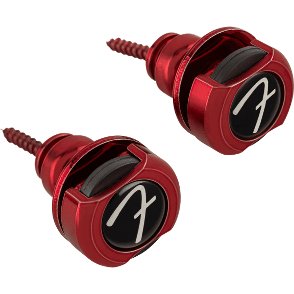 Fender "F" Logo Red Guitar Infinity Strap Locks Model #0990818609 - Straplocks
