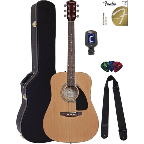 Fender FA-115 Dreadnought Acoustic Guitar - Natural w/ Hard Case