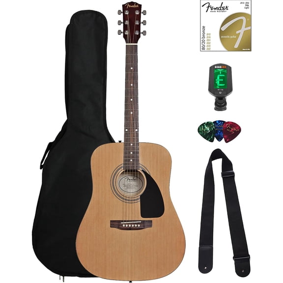 Fender FA-115 Dreadnought Acoustic Guitar - Natural w/ Gig Bag