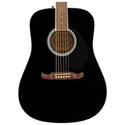 Fender FA-125 Dreadnought Acoustic Guitar, Black, with Gig Bag