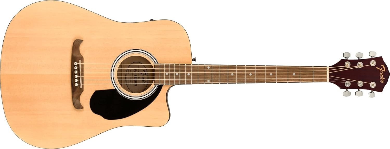 Fender FA-125CE Dreadnought Acoustic Guitar, with 2-Year Warranty, Natural