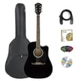 thumbnail image 1 of Fender FA-125CE Dreadnought Cutaway Acoustic-Electric Guitar - Black w/ Gig Bag, 1 of 9