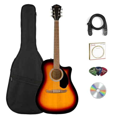 Fender FA-125CE Dreadnought Cutaway Acoustic-Electric Guitar - Sunburst w/ Gig Bag