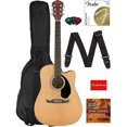 thumbnail image 1 of Fender FA-125CE Dreadnought Cutaway Acoustic-Electric Guitar with Gig Bag, Strap, Strings, Picks, Play Online Lessons and Austin Bazaar Instructional DVD, Natural, 1 of 5