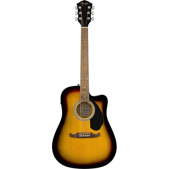 Fender FA-125CE Dreadnought Cutaway Acoustic-Electric Guitar, Sunburst