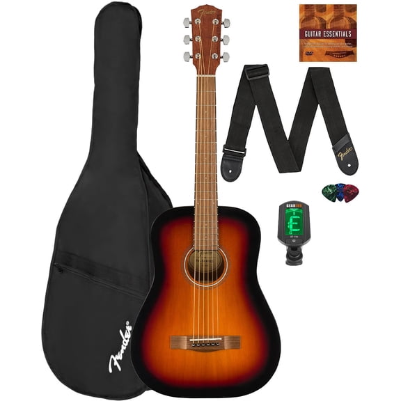 Fender FA-15 3/4-Scale Kids Steel String Acoustic Guitar - Sunburst w/ Gig Bag