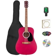 Fender FA Series Dreadnought Acoustic Guitar - Crimson Red w/ Gig Bag
