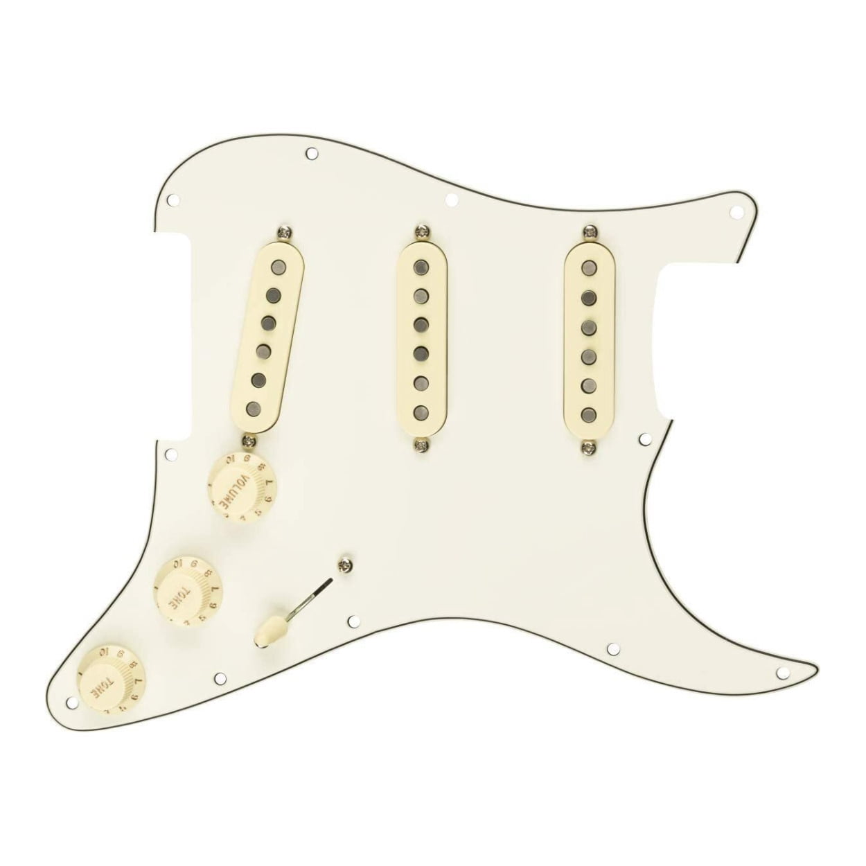 Fender Fat 50's Prewired Stratocaster Pickguard (3-Ply, White)