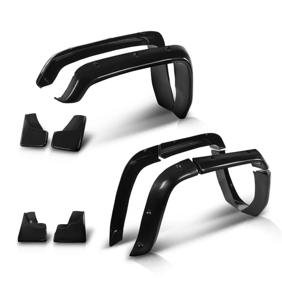 Fender Flares 80mm Oversize Wide Body+Mud Flaps Splash Guards Fit For Hummer H3