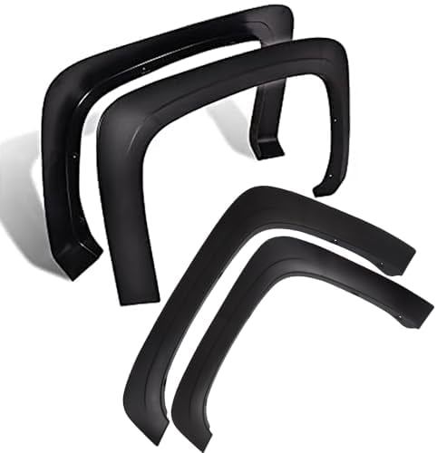 YITAMOTOR Fender Flares For 2007-2013 Chevy Silverado 1500/2500HD/3500HD - 6.5 & 8.1ft Bed, Matte Black