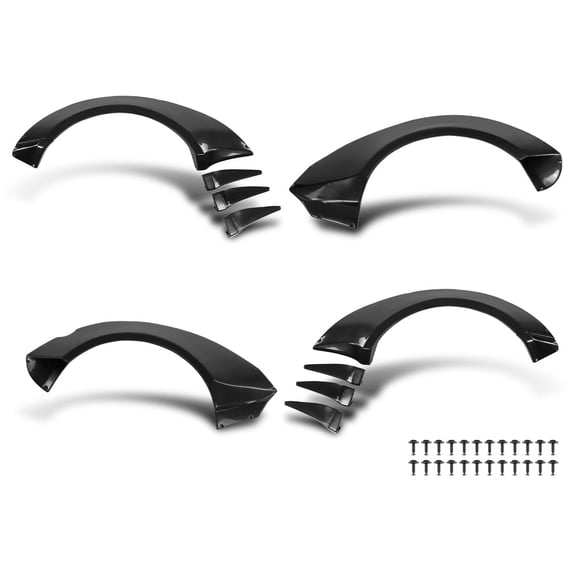 Fender Flares w/ Front Canards Fin Fit For 10-15 Chevy Camaro ZL1 MB Style