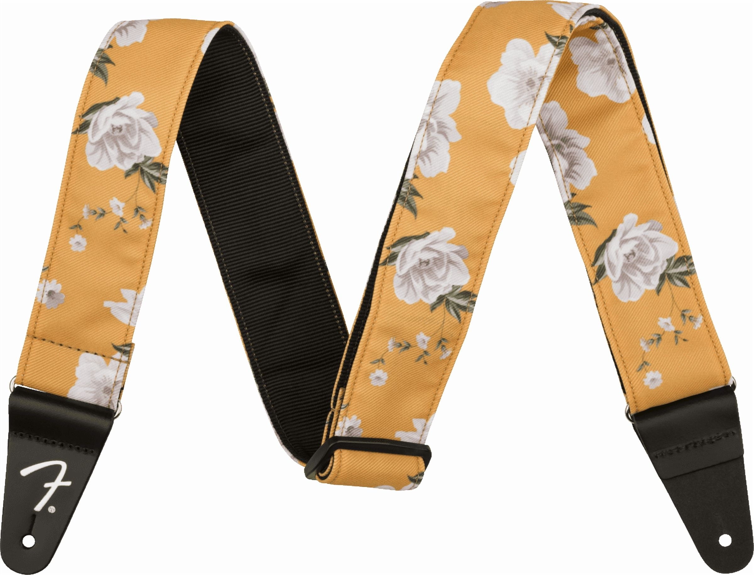 Fender Floral 2" Woven Guitar Strap, Marigold