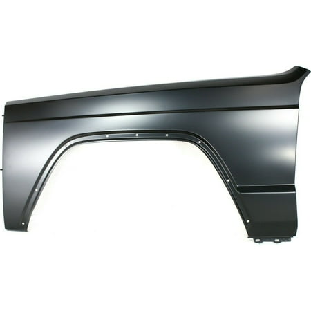 Fender For 1984-1996 Jeep Front Driver Primed Steel with Molding Holes