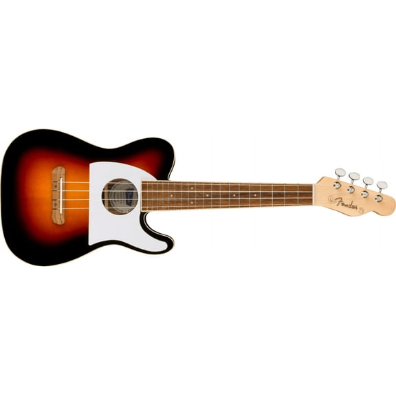 Fender Fullerton Tele Uke, Walnut Fingerboard, White Pickguard, 2-Color Sunburst