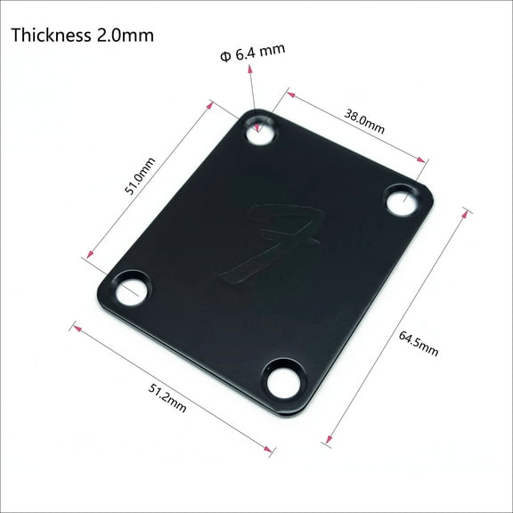 Fender Guitar Neck Plate Cover Plate Back Label F for Fender ST TL Stratocaster Telecaster Guitar
