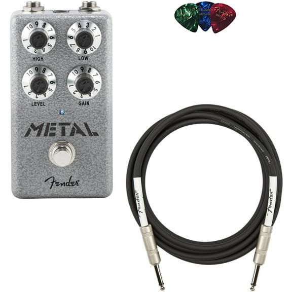 Fender Hammertone Metal Bundle with Instrument Cable and Picks