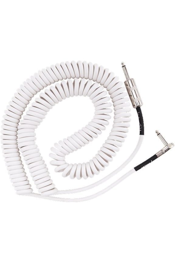 Jimi Hendrix Voodoo Child 30 Foot White Coiled Instrument Jack Guitar Cable