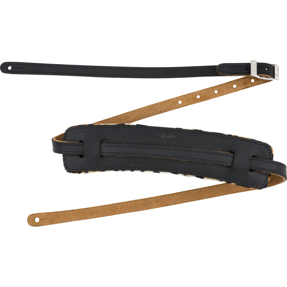 Fender®  Joe Strummer Vintage Black Saddle Strap with Shoulder Pad #0990640017