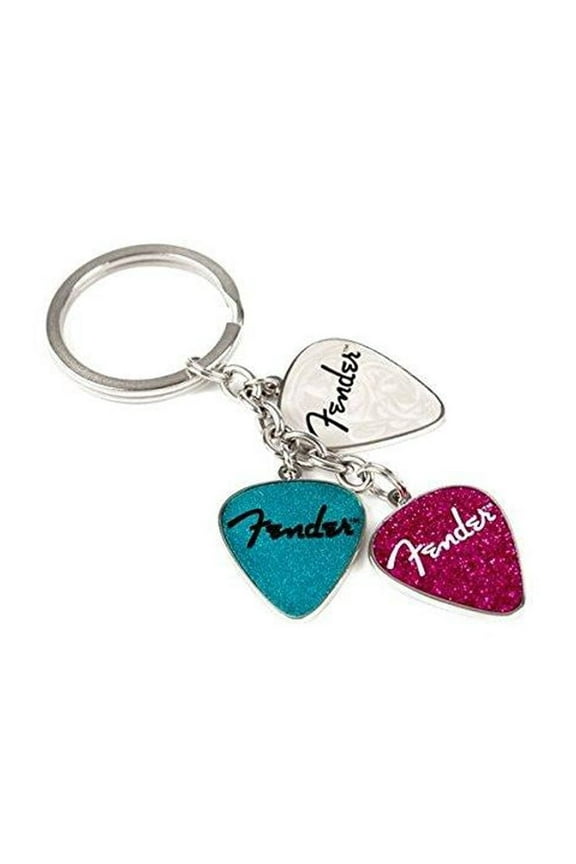 Fender Keychain Picks - Pink, Turquoise, Black