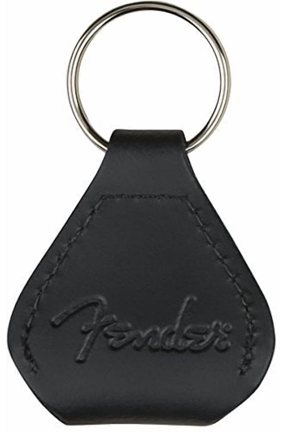 Keychain Leather Guitar Pick Holder - Black
