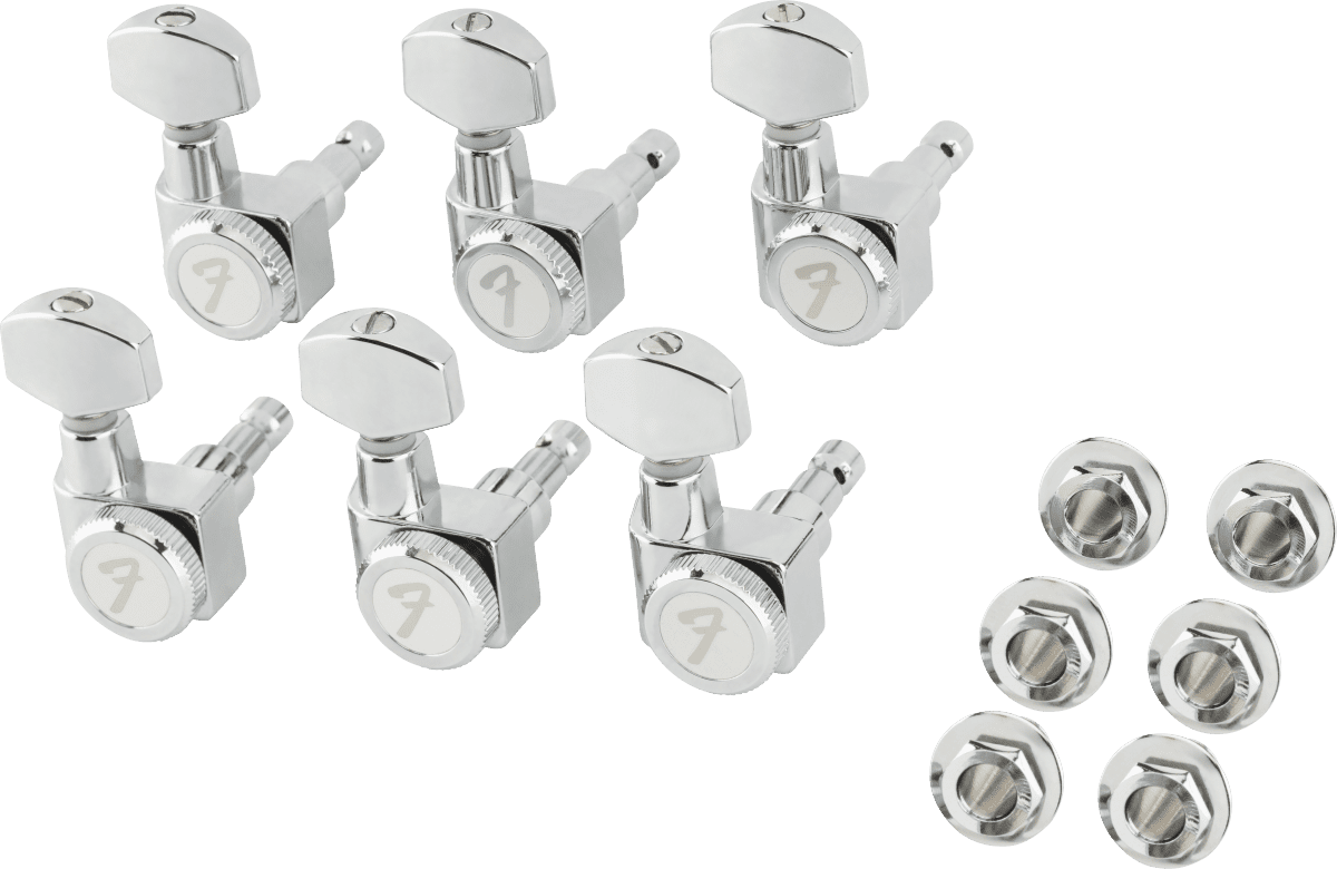 Fender Locking Stratocaster Telecaster Machine Heads Short Post Chrome (6)