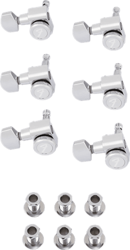 Fender Locking Tuners - Left Handed - Polished Chrome