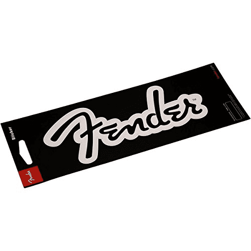 Fender Logo Sticker, White Matte