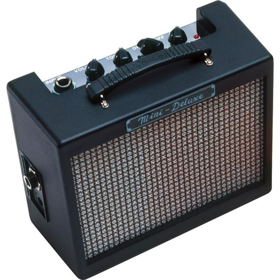 Fender MD20 Mini Deluxe Amplifier, Black Guitar Amplifier -Portable Classic Amp