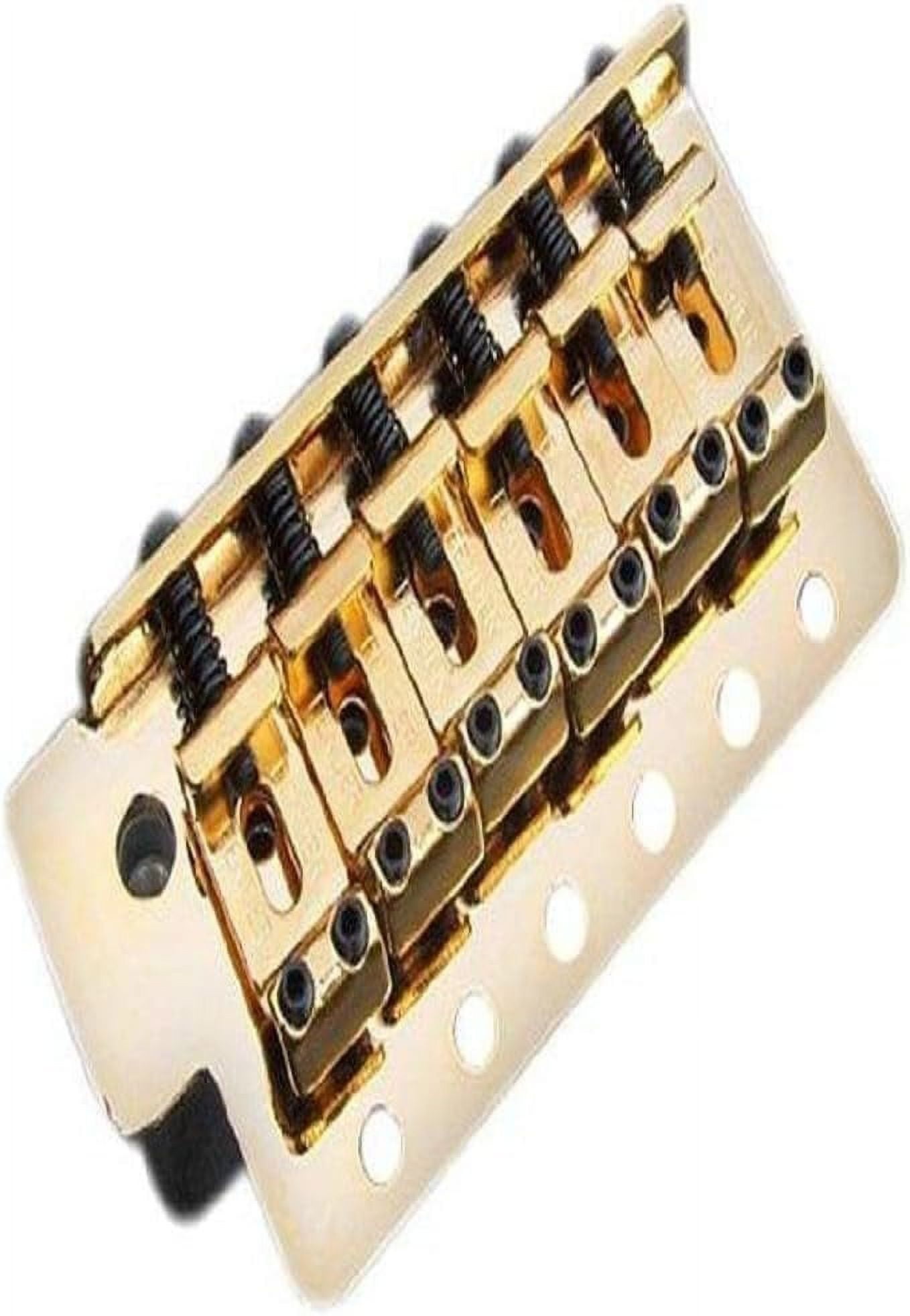 Fender® Mexican Strat Gold Vintage Bridge Assembly~2 1/16"~Small Block~Brand New
