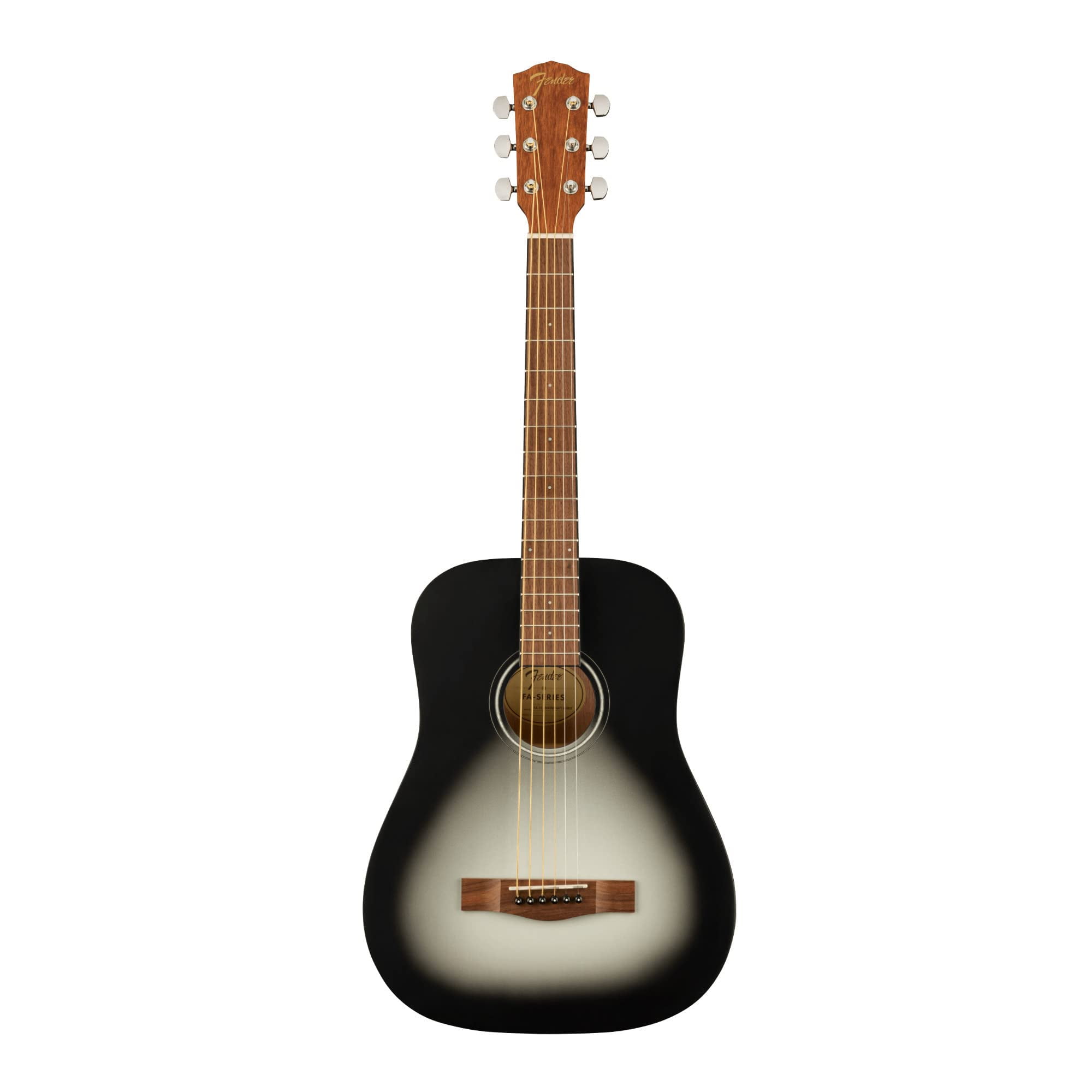Fender Model FA-15 Silver 3/4 Size Steel Stringed Acoustic Guitar with Gig Bag