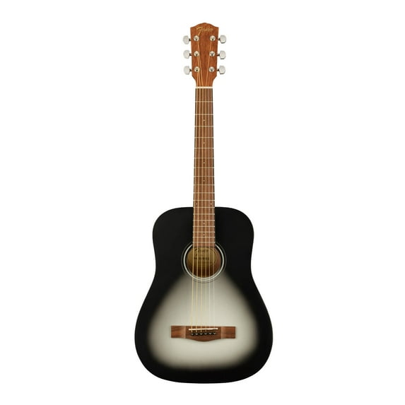 Fender Model FA-15 Silver 3/4 Size Steel Stringed Acoustic Guitar with Gig Bag