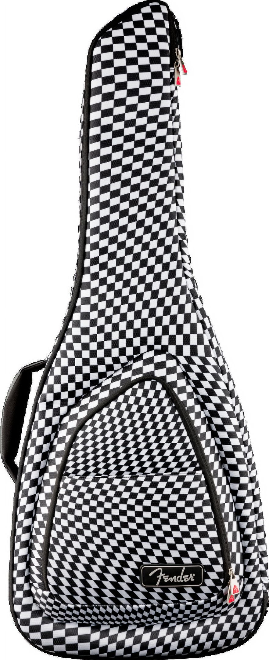 Fender Model FE620 20mm Padded Electric Guitar Gig Bag, Wavy Checkerboard