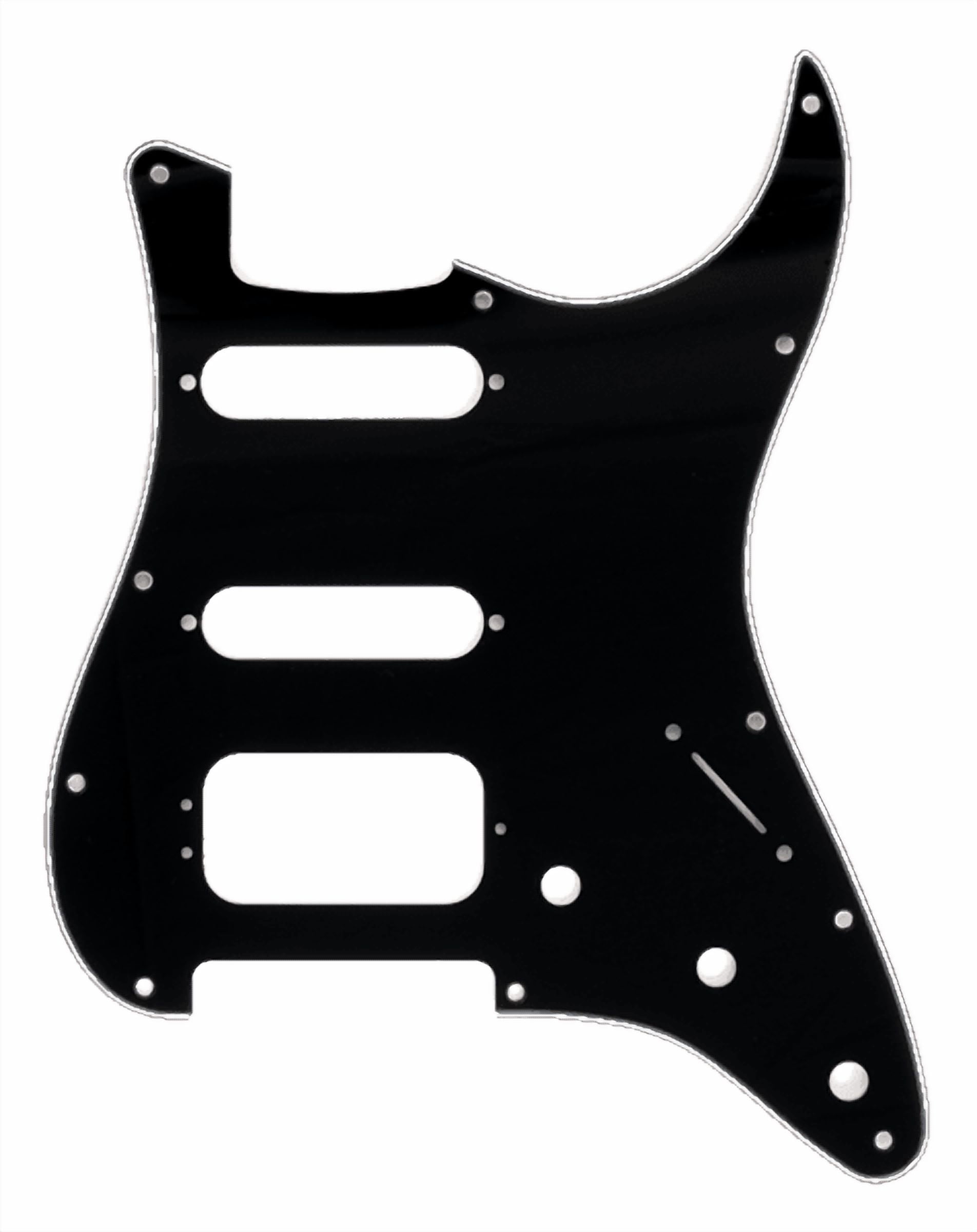 Fender 3-Ply 11-Hole Pickguard for HSS Stratocaster Guitars, Black