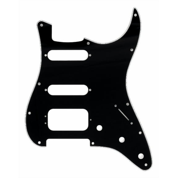 Fender 3-Ply 11-Hole Pickguard for HSS Stratocaster Guitars, Black