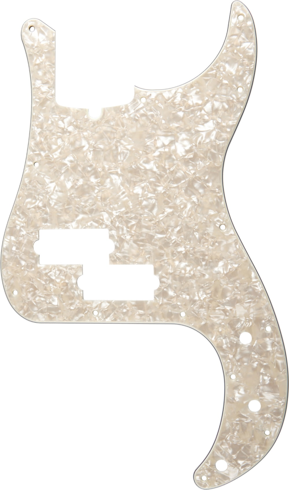 Fender Modern Pickguard, Precision Bass, 13-Hole - White Moto Precision Bass - 13 Hole White Moto Modern Pickguard