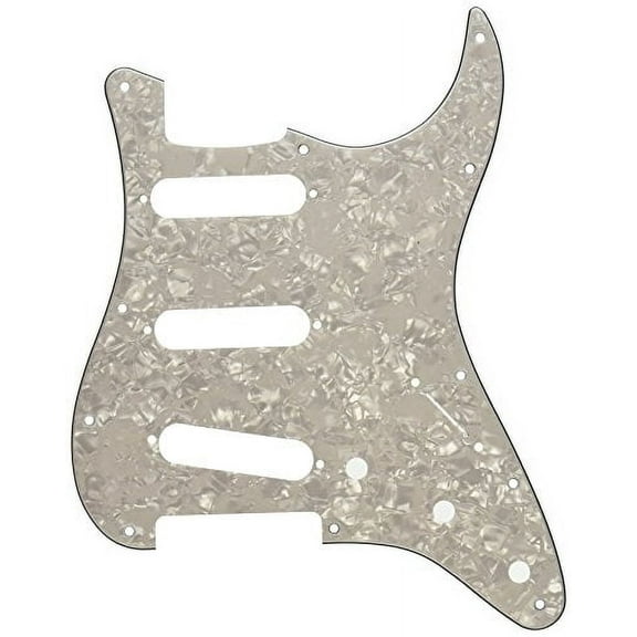Fender Modern Pickguard, Stratocaster, 11-Hole - White Moto