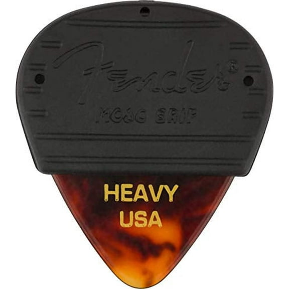 Fender 351 Shape Mojo Grip Celluloid Guitar Picks, Heavy, Tortoiseshell, 3-Pack