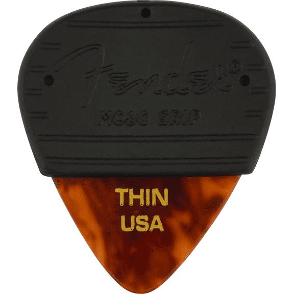 Fender Mojo Grip Picks, Celluloid, Thin, 3-Pack - Tortoiseshell