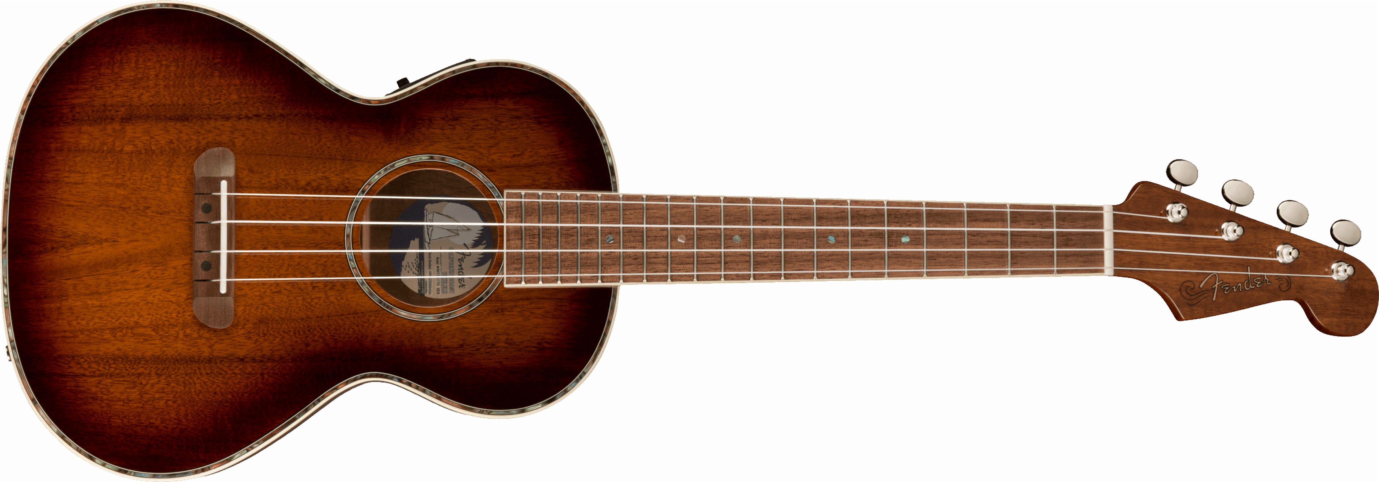 Fender Montecito Koa Acoustic-Electric Tenor Ukulele, Shaded Edge Burst