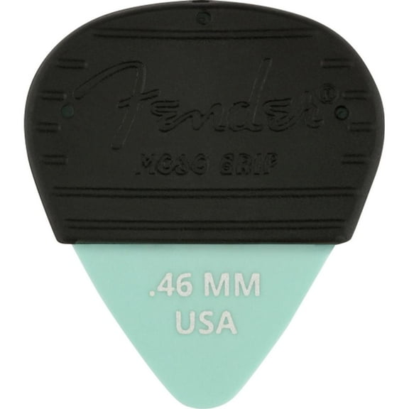 Fender 351 Shape .46mm Mojo Grip Dura-Tone Delrin Guitar Picks, Blue, 3-Pack