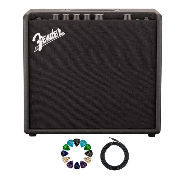 Fender Mustang LT25 Guitar Combo Amplifier w/ Instrument Cable