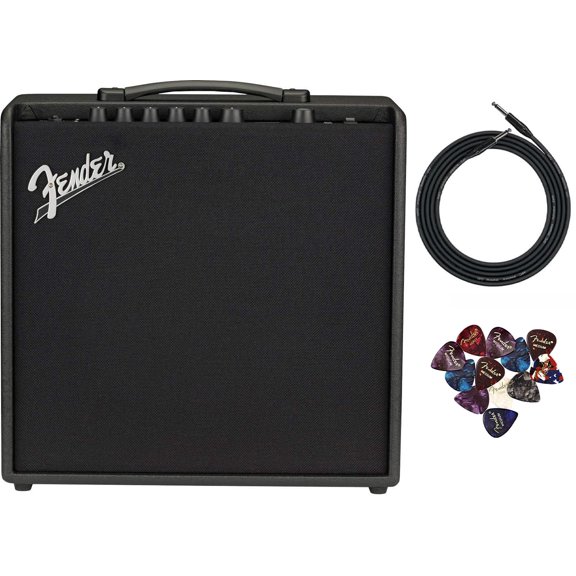 Fender Mustang LT50 Guitar Combo Amplifier w/ Instrument Cable